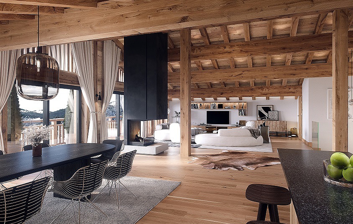 Spacious open-plan living with modern elegance