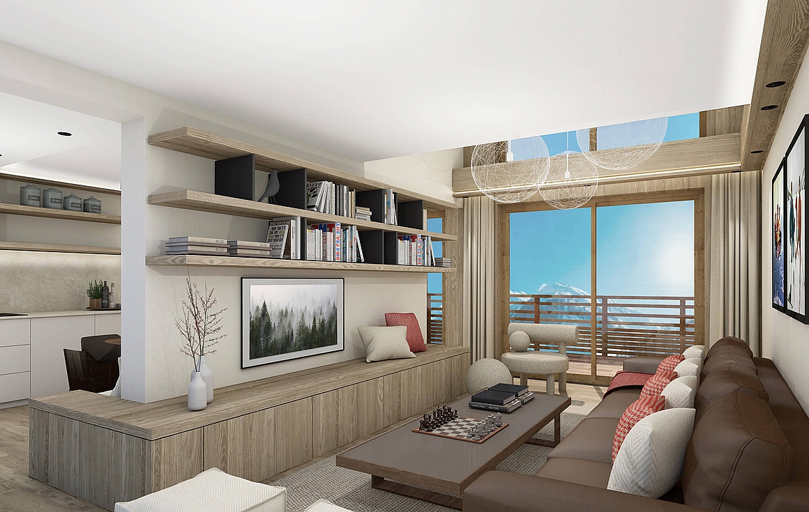 Interiors of apartments