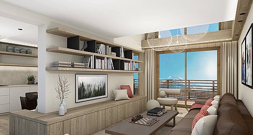 Interiors of apartments