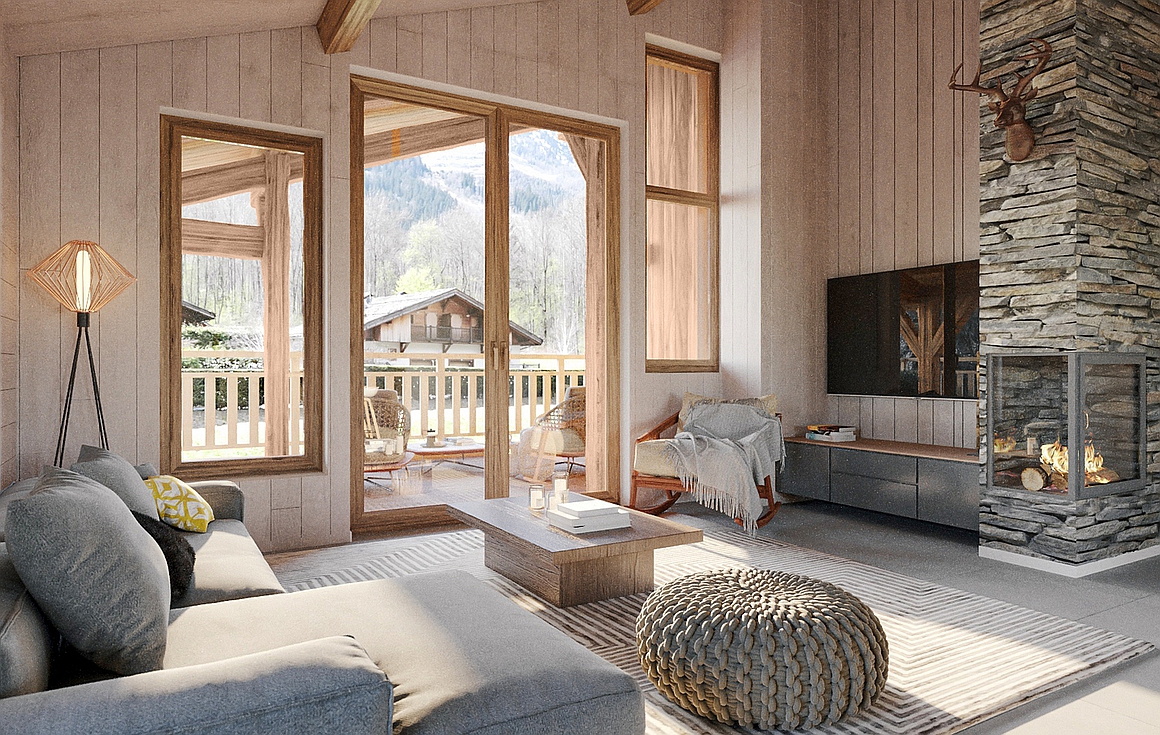 The chalet interiors