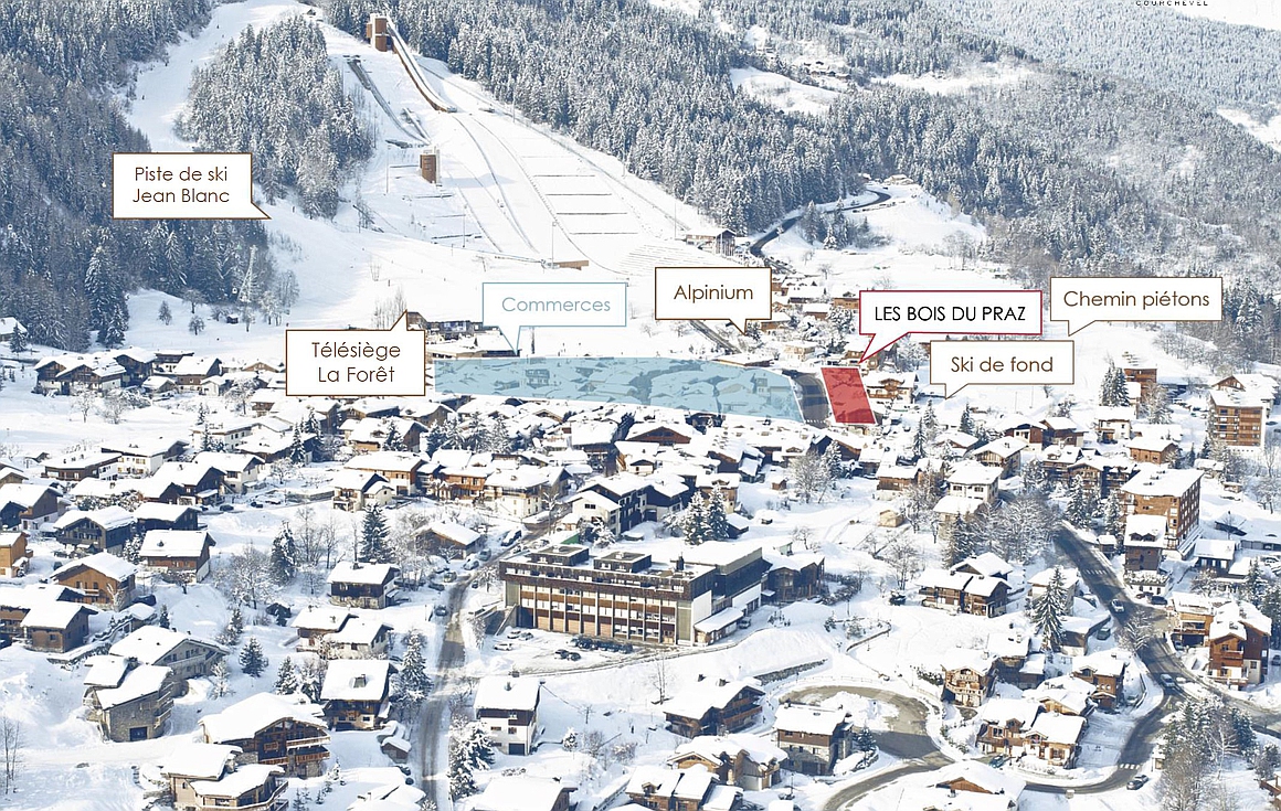 Outstanding location of chalets for sale in Courchevel