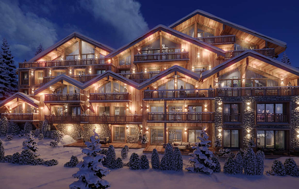 The brand new central apartments for sale in Meribel