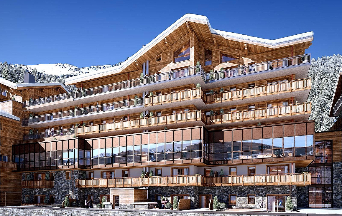 The ski in and out apartments for sale in La Tania