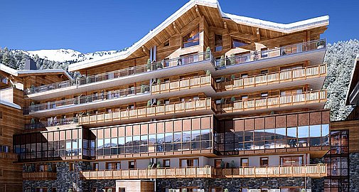 The ski in and out apartments for sale in La Tania