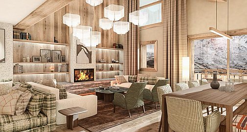 The ski in and out apartments for sale in La Tania
