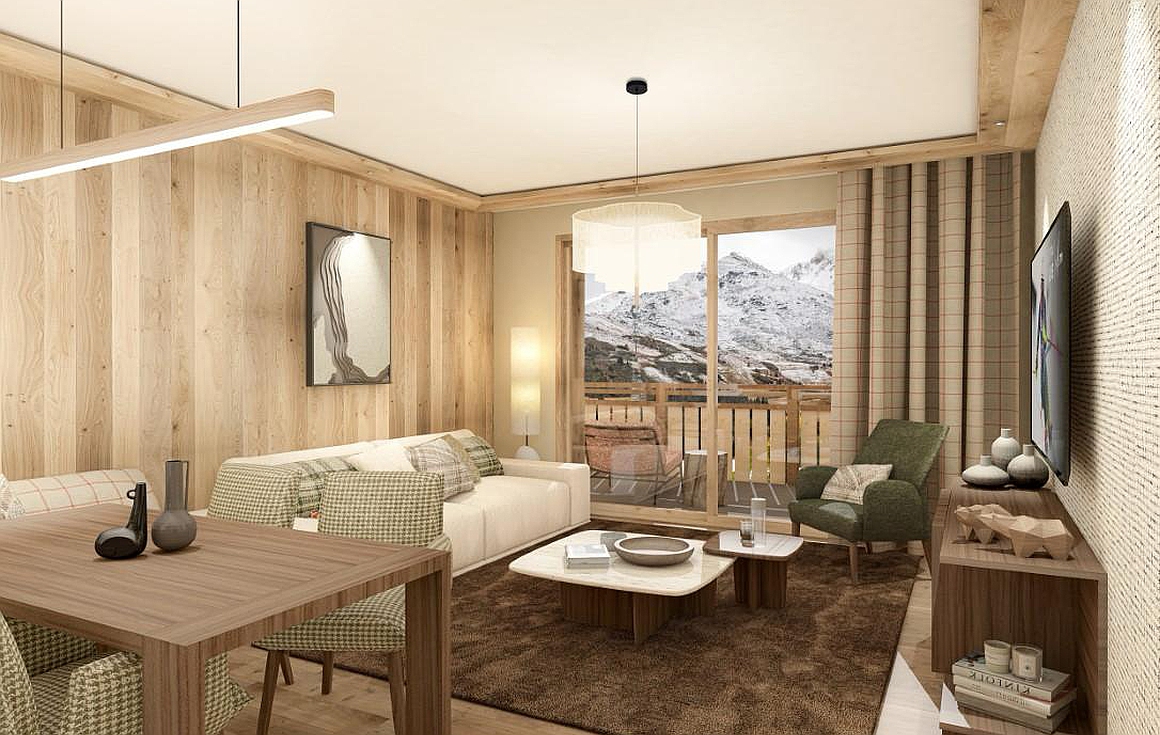 The ski in and out apartments for sale in La Tania