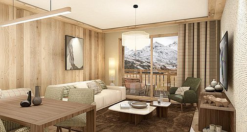 The ski in and out apartments for sale in La Tania