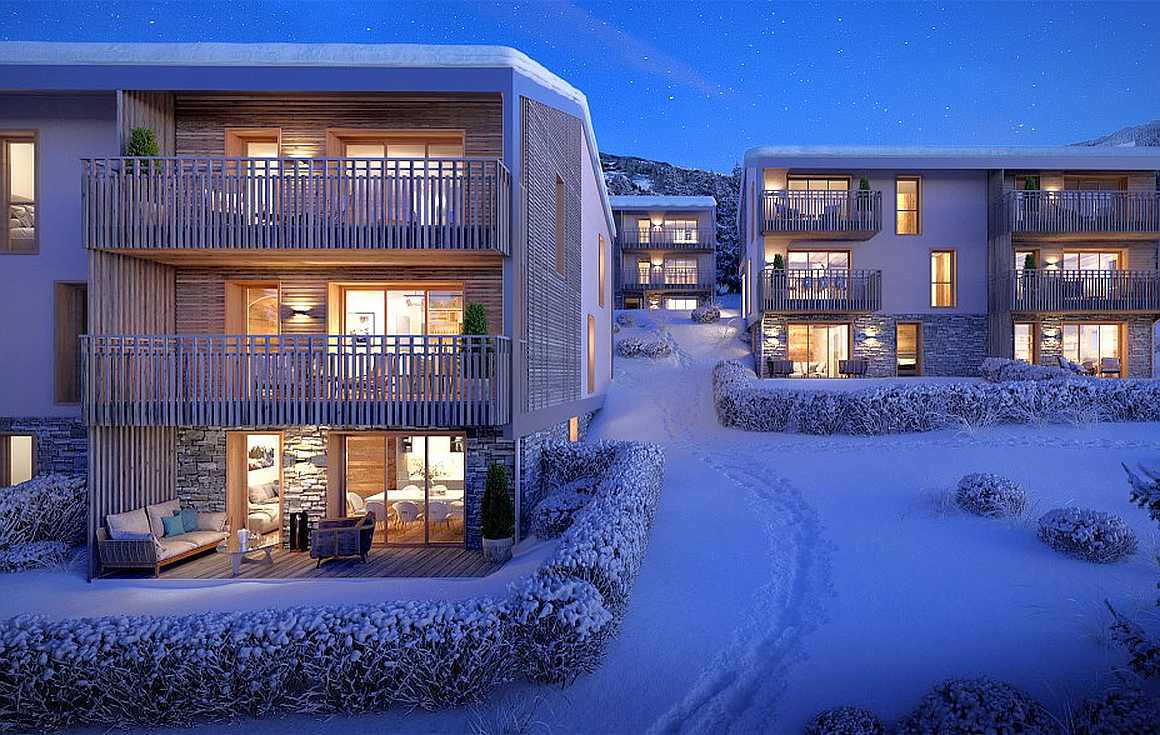 The brand new apartments for sale in Les Houches