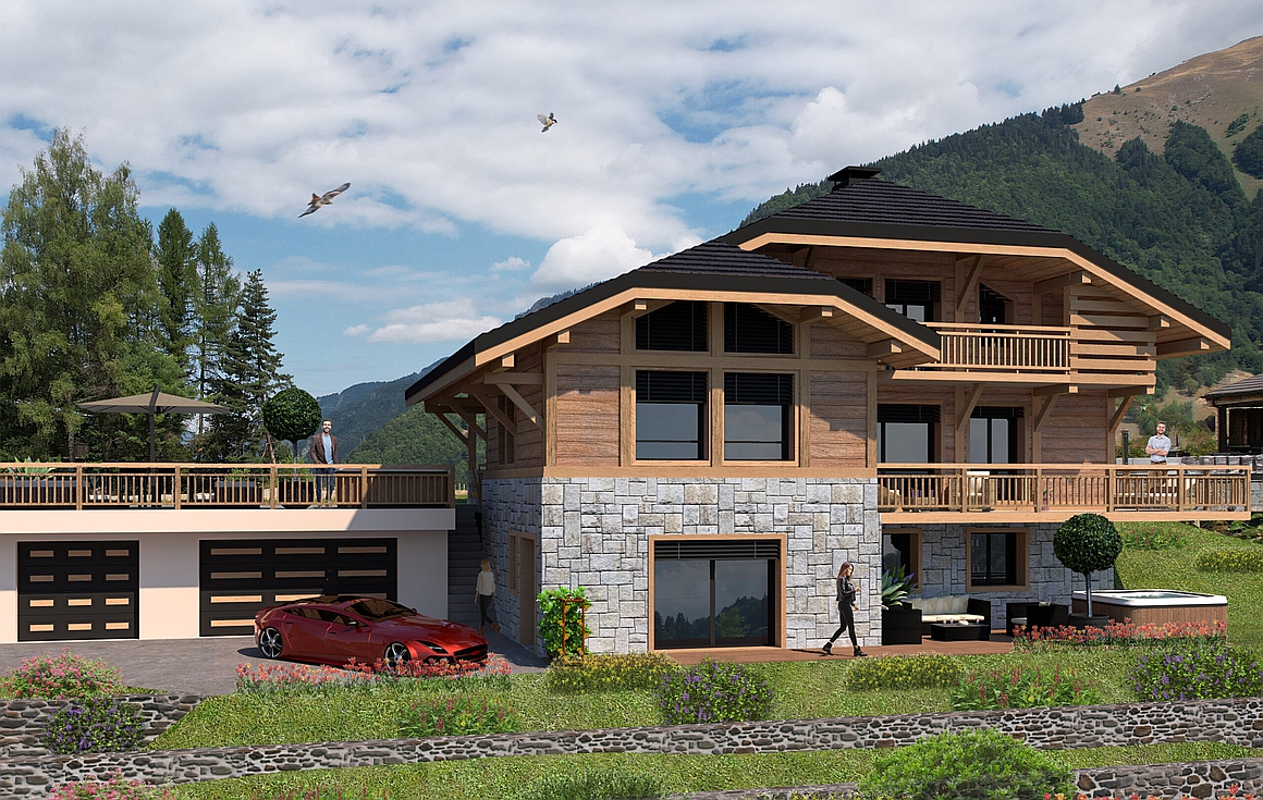 The Savoyard residences in Morzine