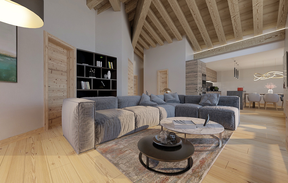 Interiors of the apartments for sale in Nendaz