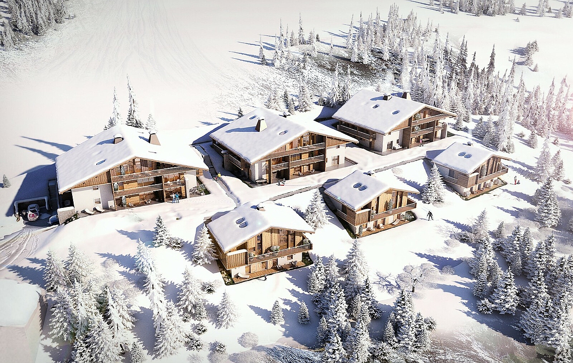 The development of apartments and chalets for sale in Praz sur Arly