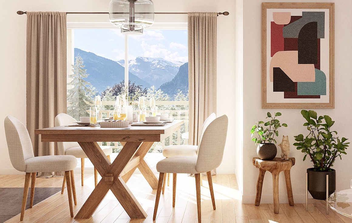 The apartments for sale in Samoens