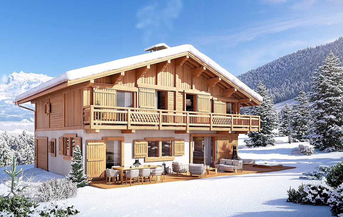 The brand new chalets for sale in St Gervais