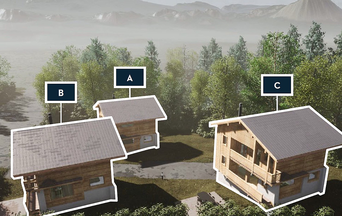The chalets for sale