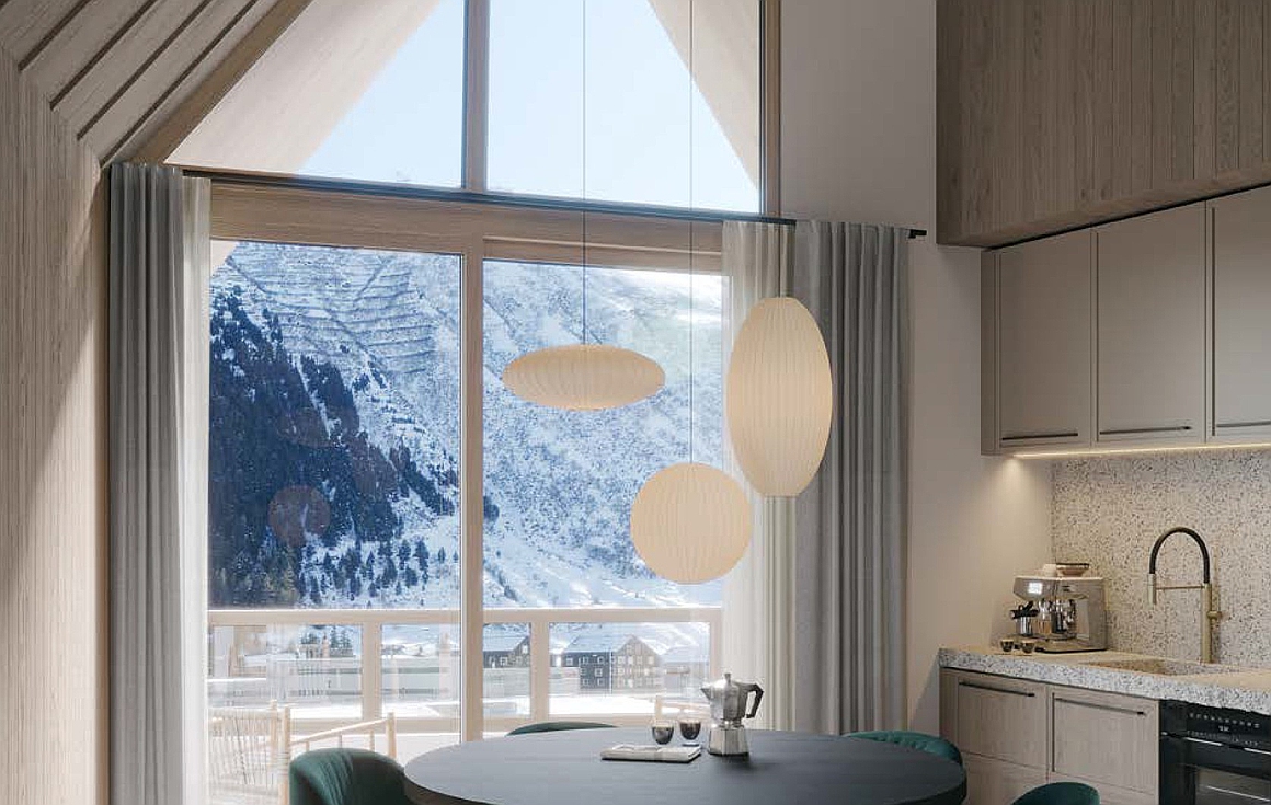 The brand new apartments for sale in Andermatt