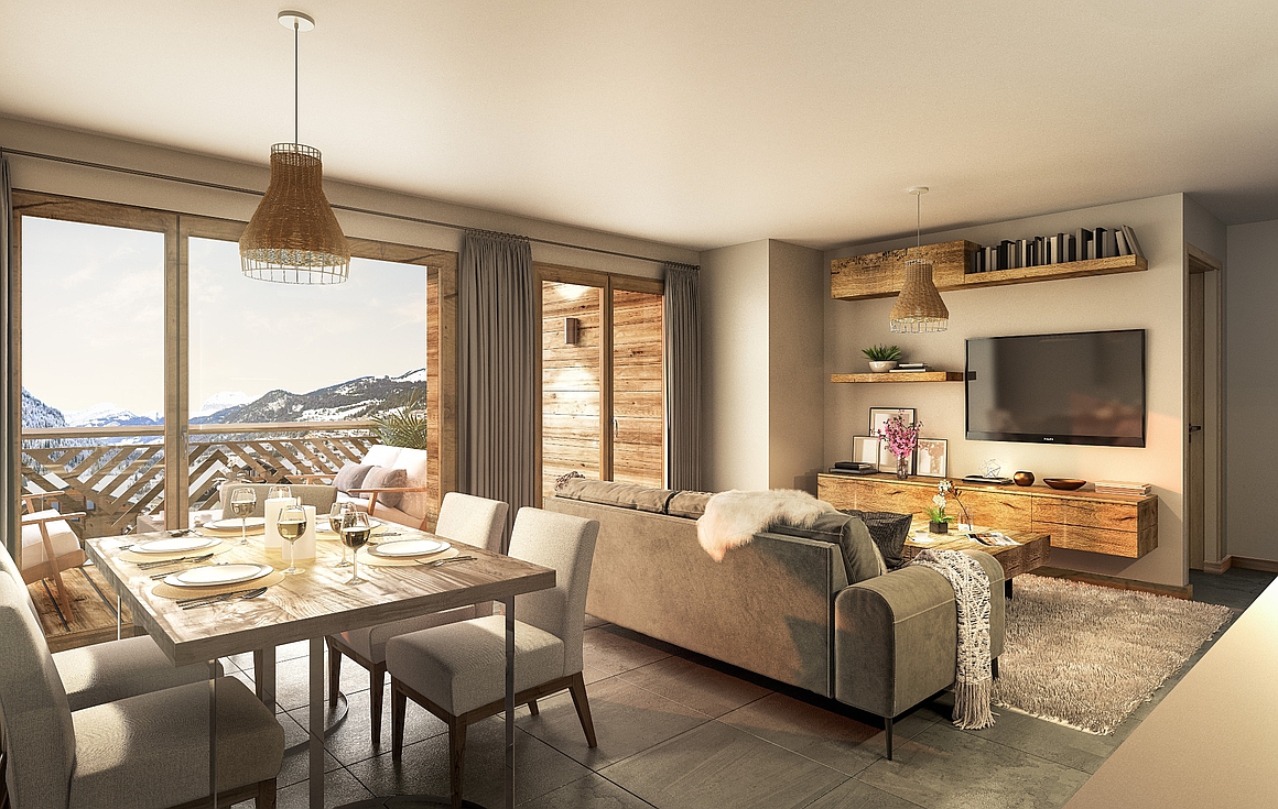 The interiors of the new Chatel apartments