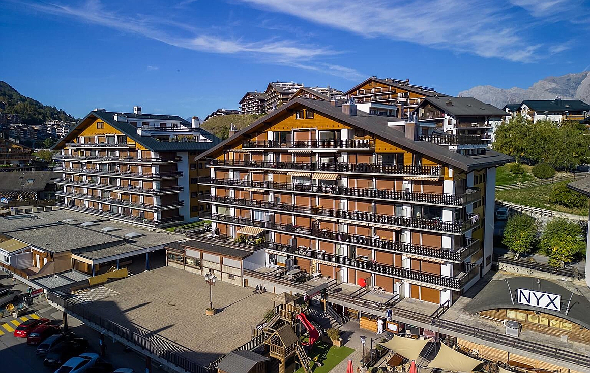 Exterior of the penthouse in Nendaz