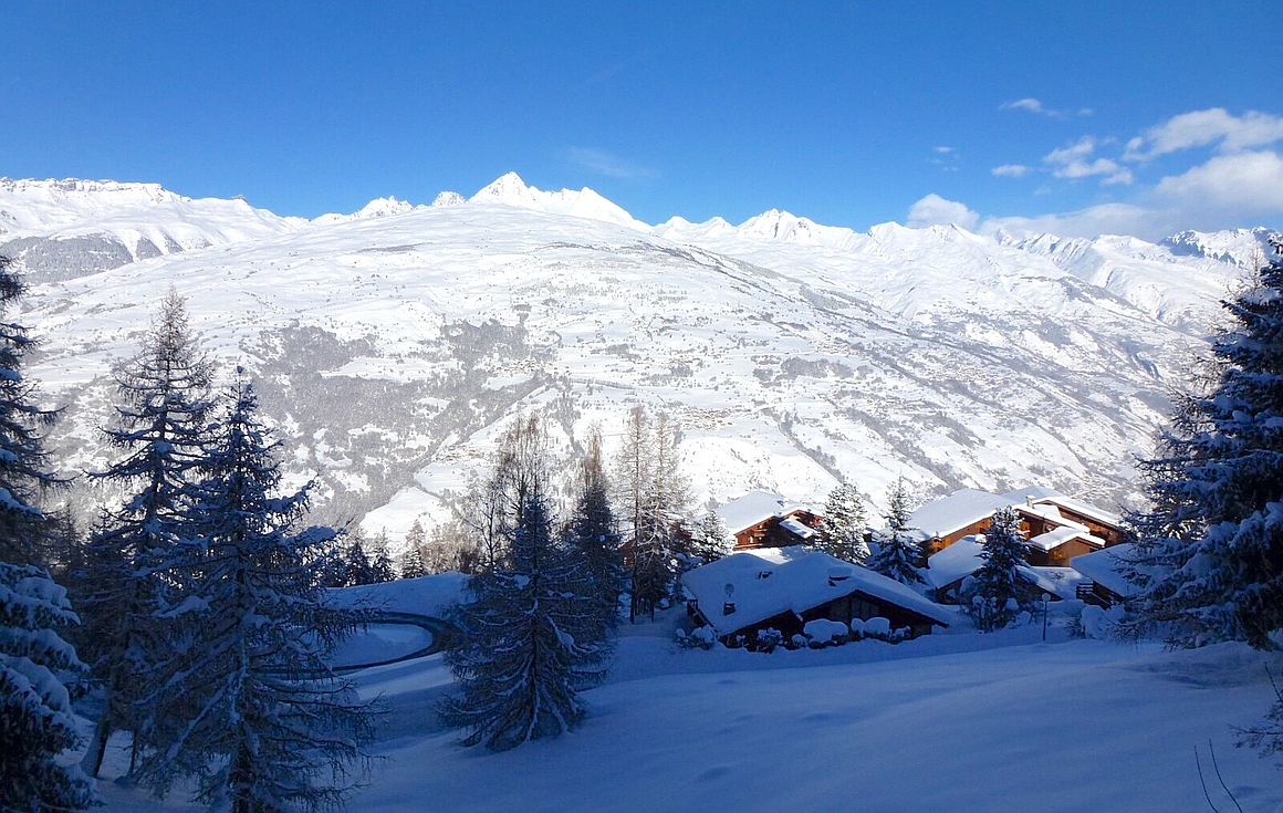 View from the chalet for sale in La Plagne