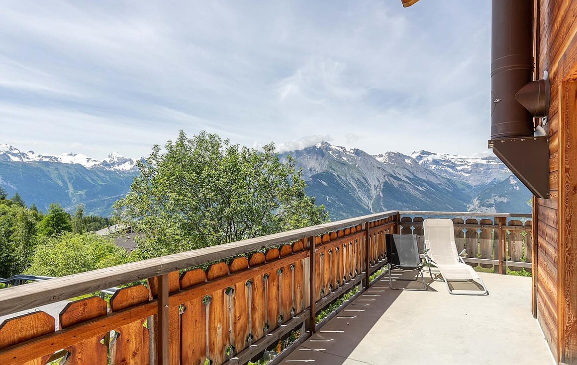 View from the chalet for sale in Nendaz