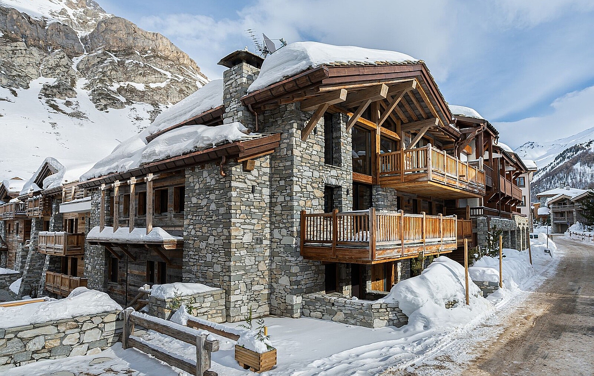 Exterior of the chalet in Val d'Isere