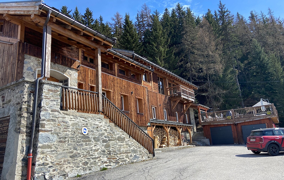 Exterior of the chalet in Les Arcs