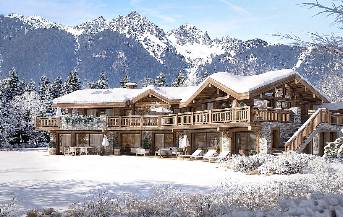 Exterior of the chalet in Chamonix