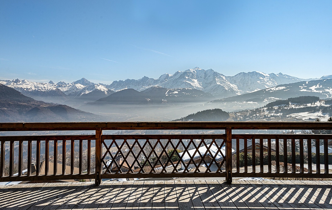 View from the chalet for sale in Megeve