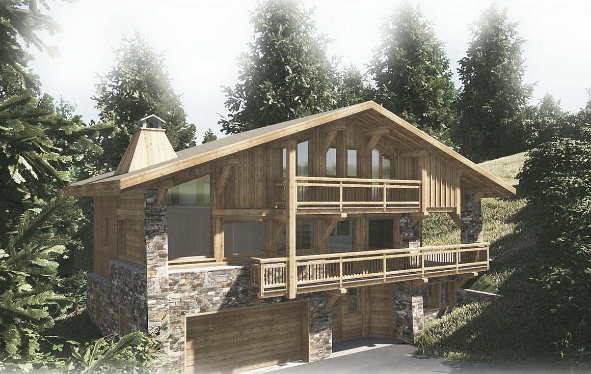 Exterior of the chalet for sale in Megeve