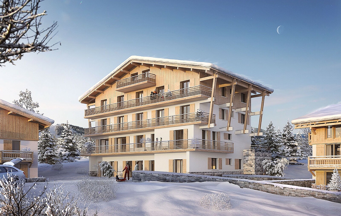 Exterior of chalet for sale in Megeve