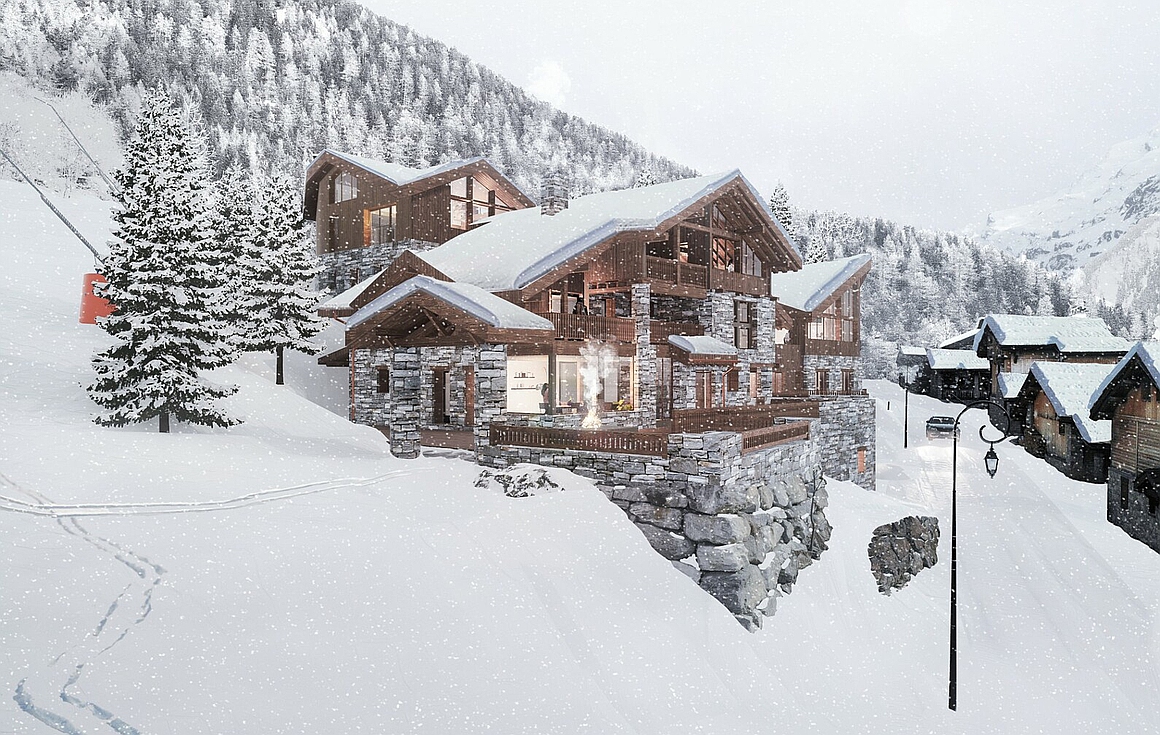 Exterior of chalet for sale in Sainte Foy