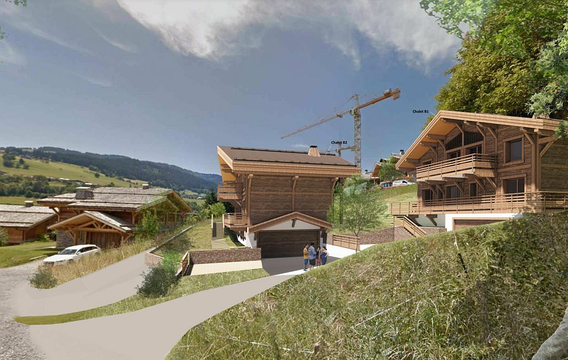 Exterior of chalet for sale in Megeve
