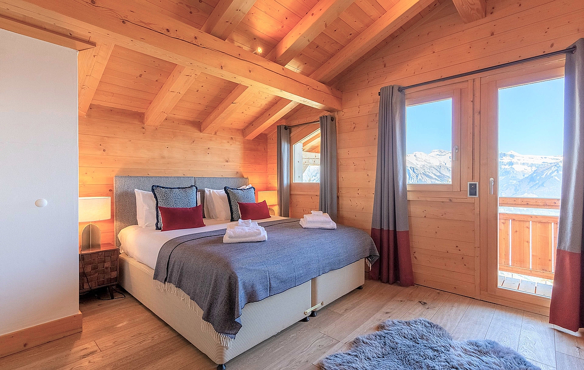 The bedrooms of the chalet