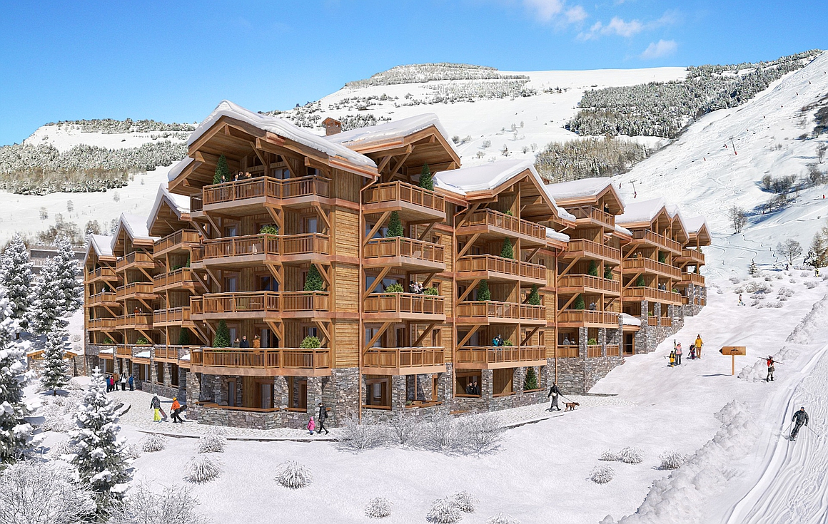 The incredible brand new apartments for sale in Les Deux Alpes