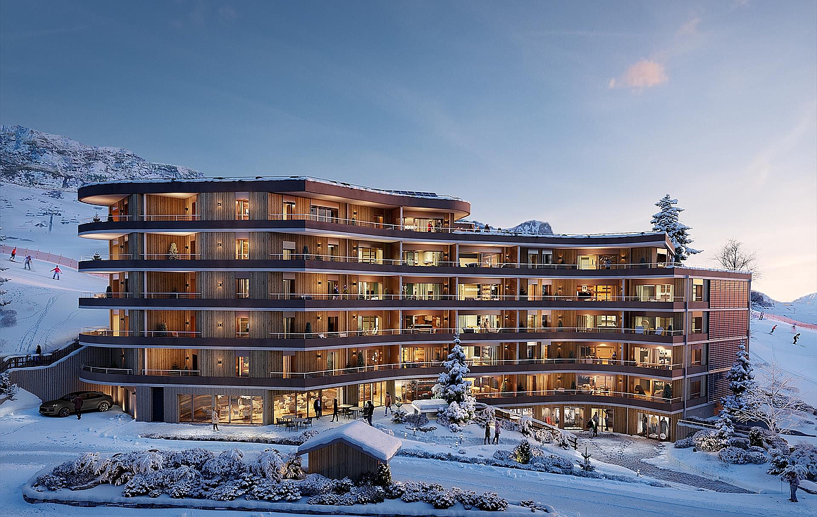 The brand new apartments for sale in Tignes