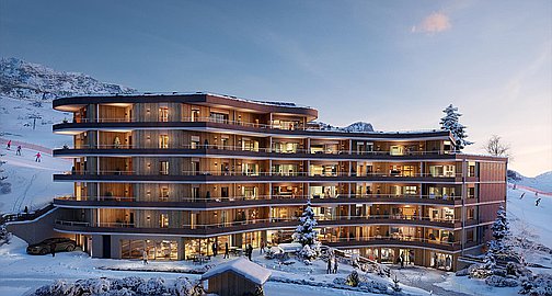 The brand new apartments for sale in Tignes