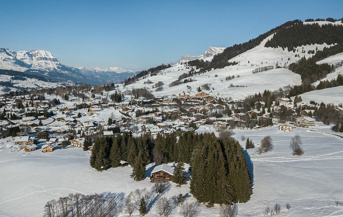 View from the apartment for sale in Megeve