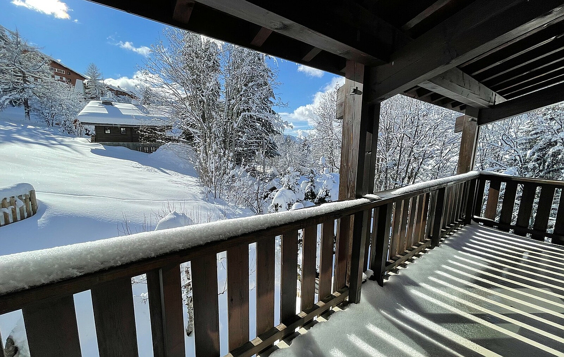 View from the apartment for sale in Megeve