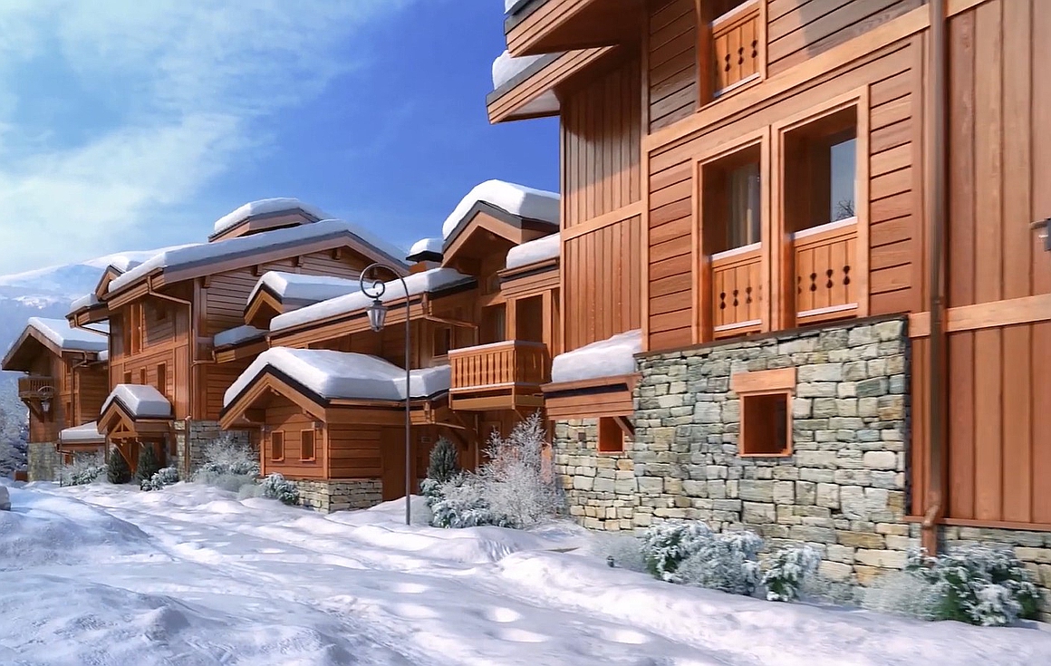 The implantation of the alpine chalets